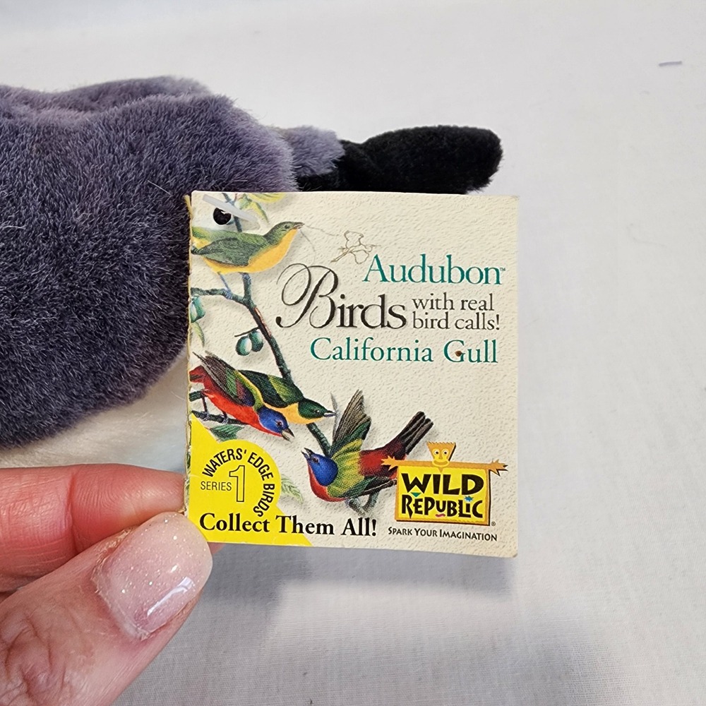 Wild Republic Audubon Birds California Gull Plush Set of 2 Waters Edge SOUND! - Picture 3 of 9
